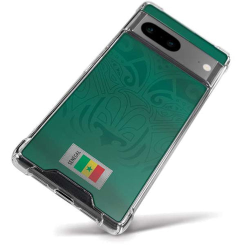 Senegal Soccer Flag Google Pixel 8a Clear Case
